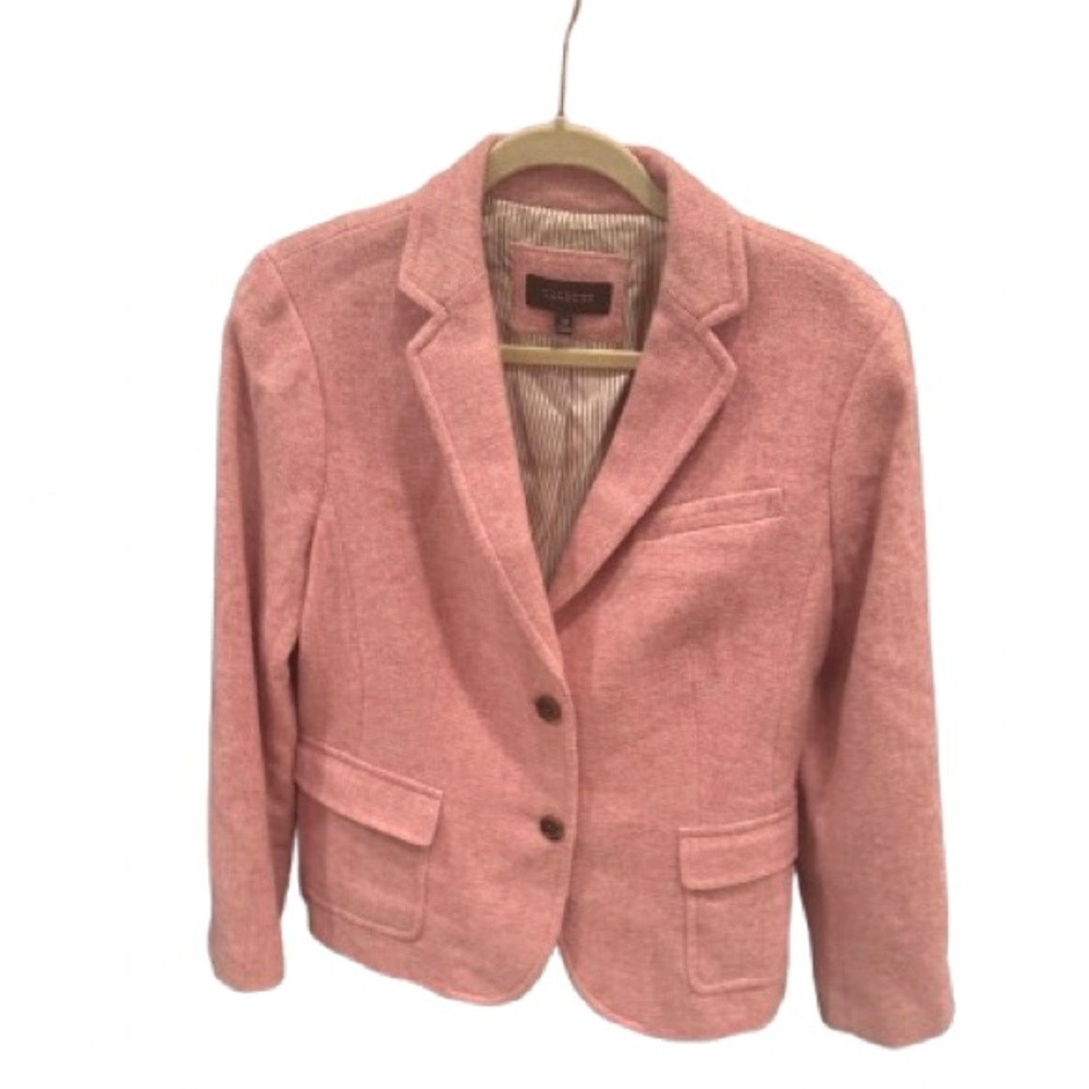 Talbots Heather Pink Wool Blazer Size 14